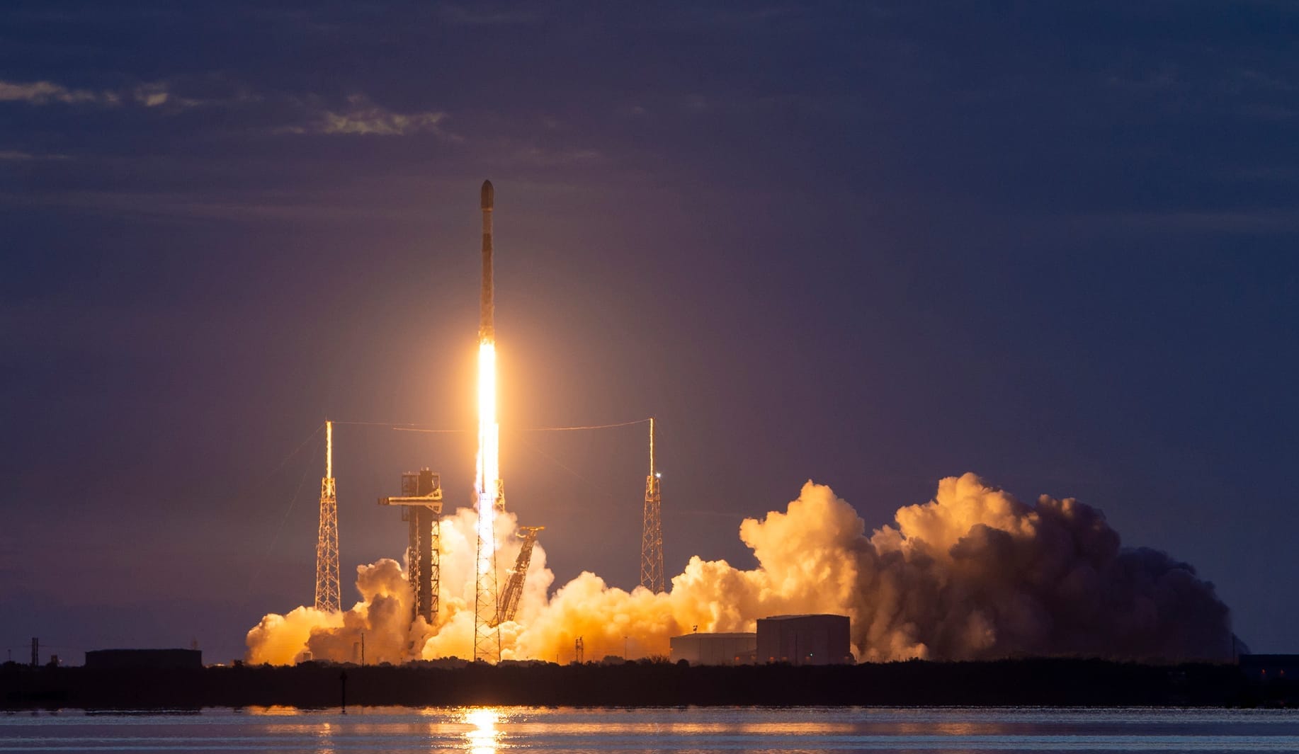 Falcon 9 lifting off from Space Launch Complex 40 for the Starlink Group 10-35 mission on June 8th 2026. ยฉSpaceX