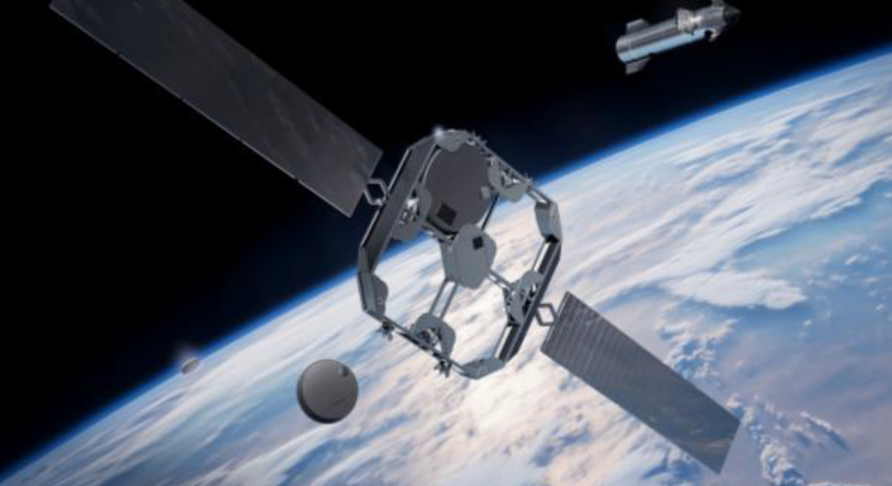 A concept of a production 'Starfall' spacecraft after being delivered into Earth orbit by Starship-Super Heavy. ยฉSpaceX