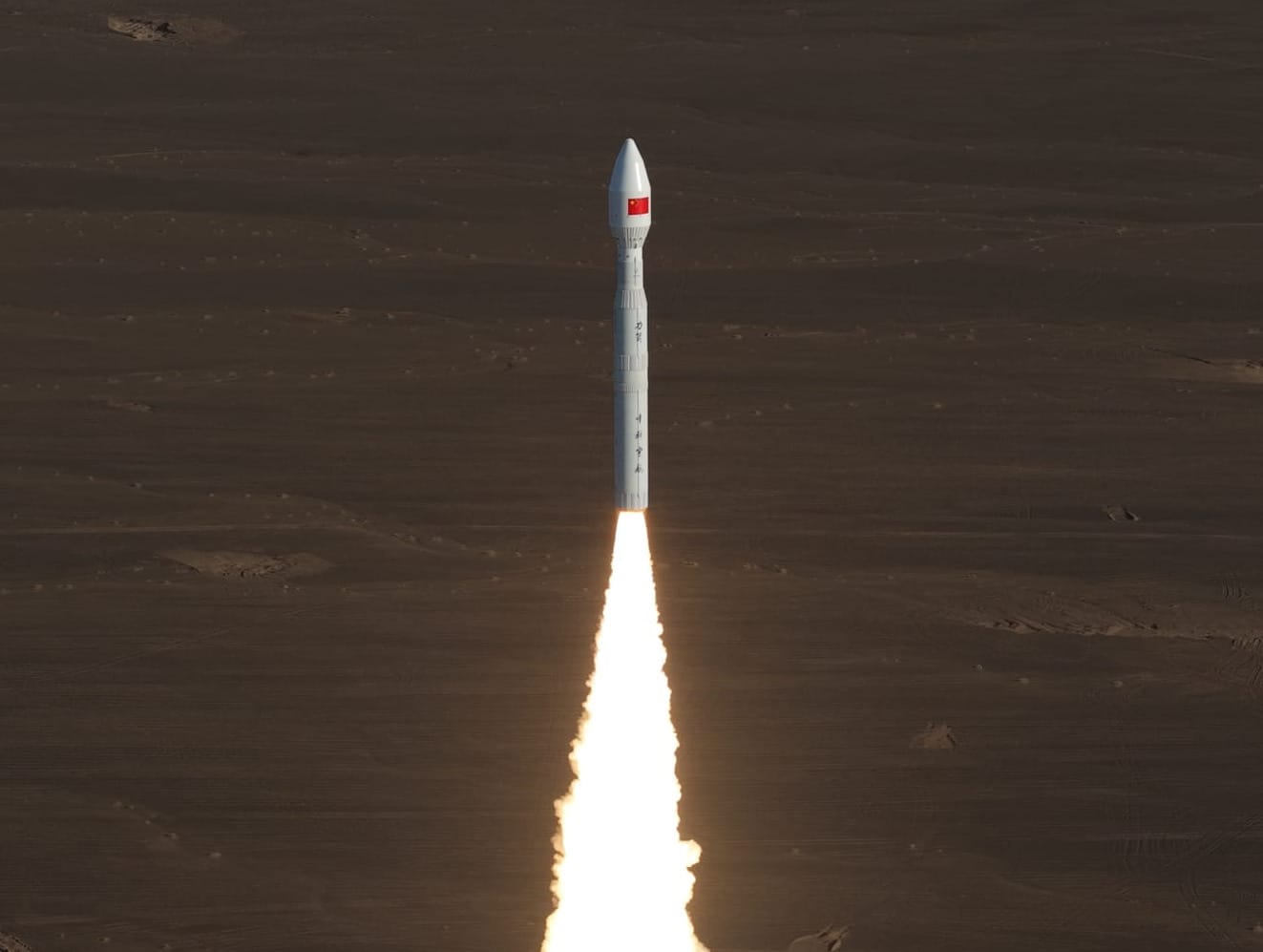 CAS Space's Kinetica-1 Y15 vehicle during ascent from the Jiuquan Satellite Launch Center on July 23rd 2026. ©CAS Space