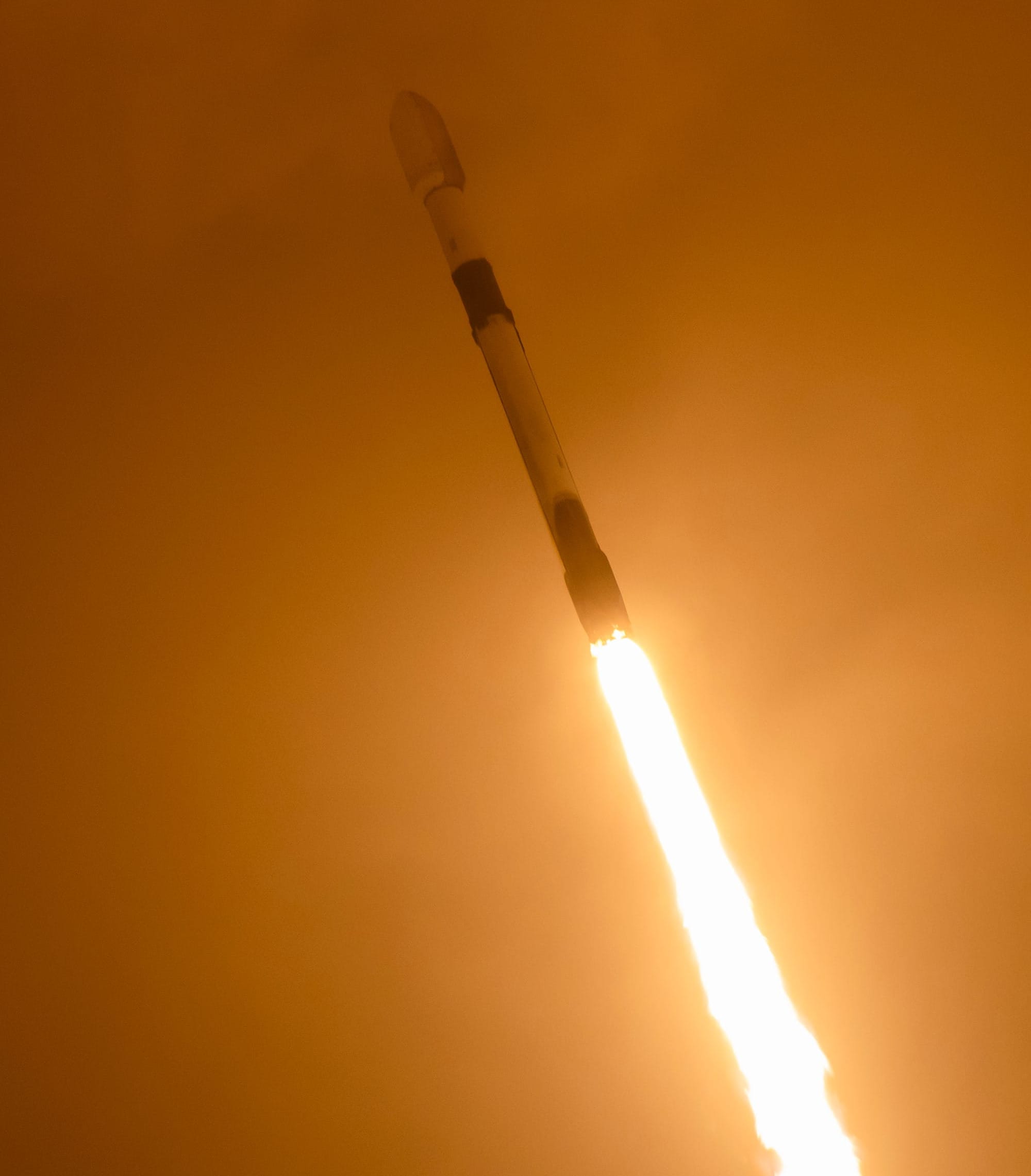 Falcon 9 during first-stage flight for the Starlink Group 10-45 mission on July 14th 2026. ยฉSpaceX