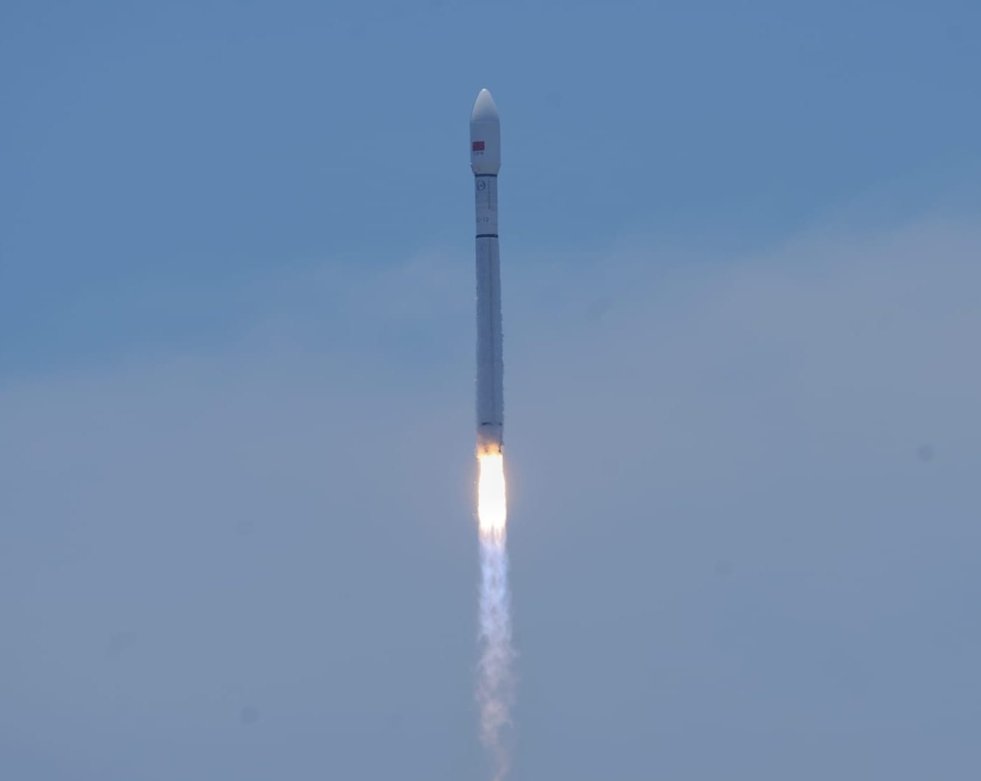 The Long March 12 launch vehicle during first-stage flight to launch GuoWang Group 24 on August 16th 2026. ยฉChina Aerospace Science and Technology Corporation