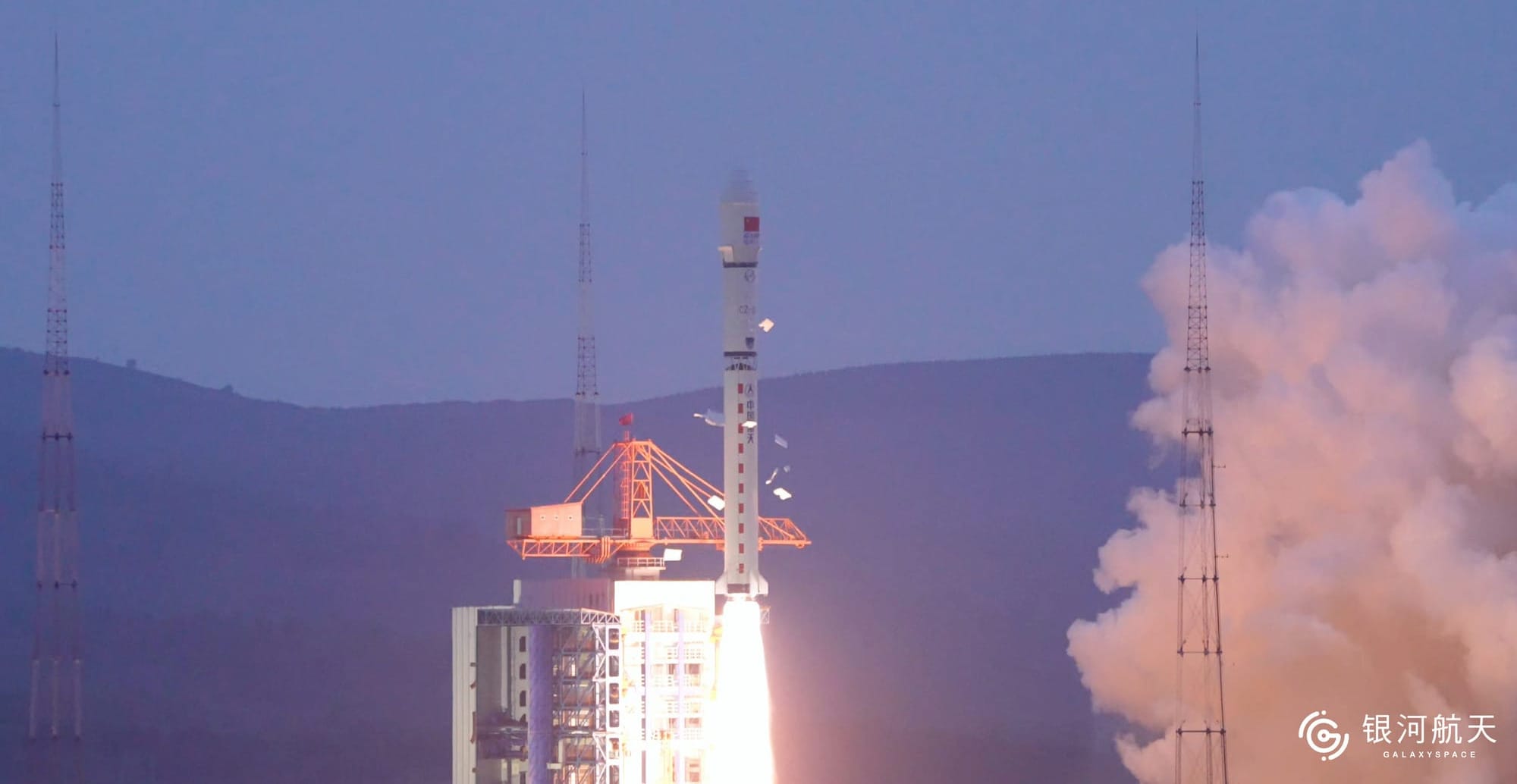 The Long March 2D Y104 vehicle departing from the Taiyuan Satellite Launch Center on September 19th 2026. ยฉGalaxySpace