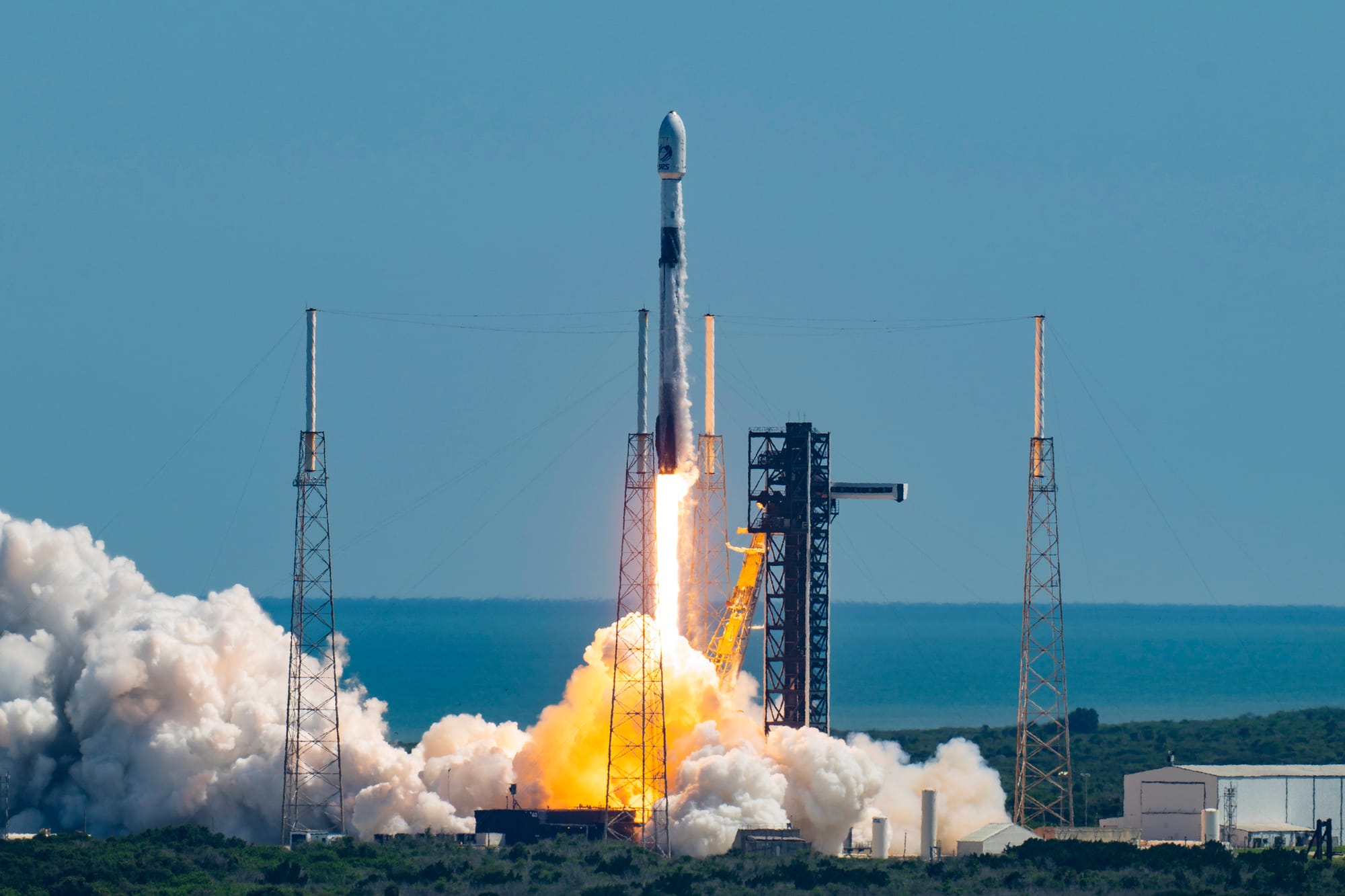 Falcon 9 launching from Space Launch Complex 40 with three of SES' satellites on September 13th 2026. ยฉSpaceX