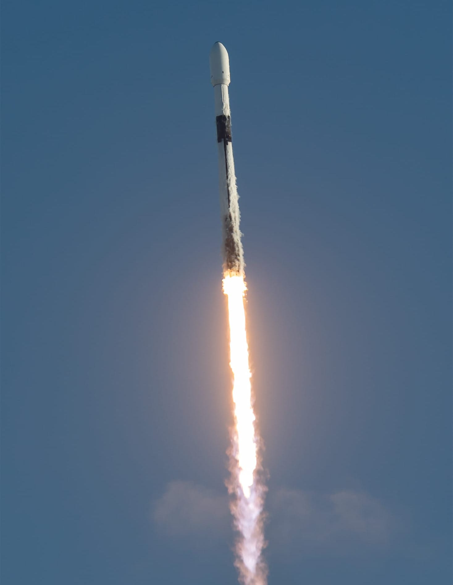 Falcon 9 during first-stage flight from Space Launch Complex 4E for the USSF-259 mission on September 17th 2026. ยฉSpaceX