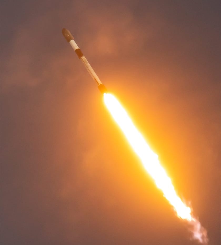 Falcon 9 during first-stage flight for the USSF-358 mission on September 26th 2026. ยฉSpaceX