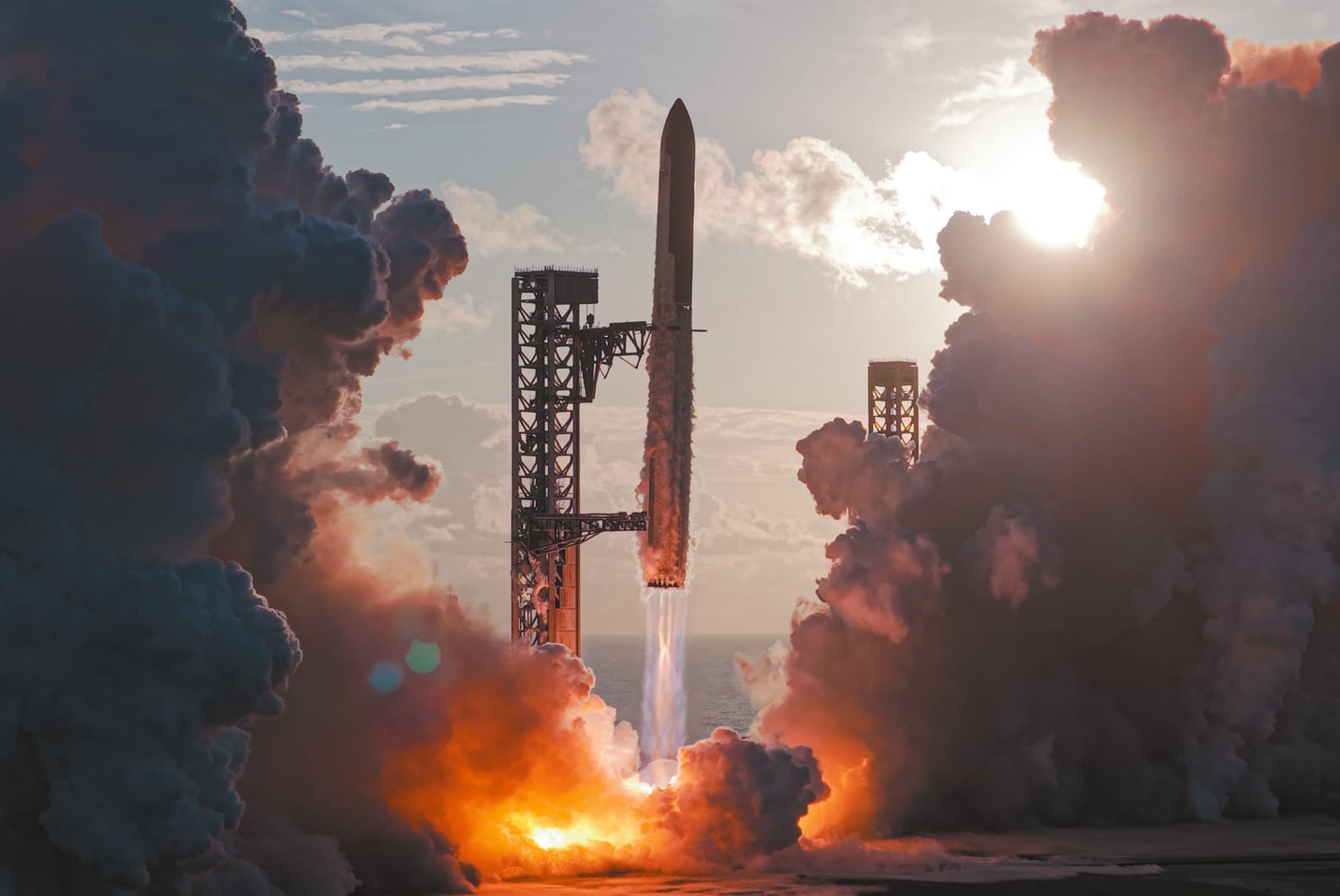 Starship-Super Heavy blasting off for its fourteenth flight test on September 28th 2026. ©SpaceX