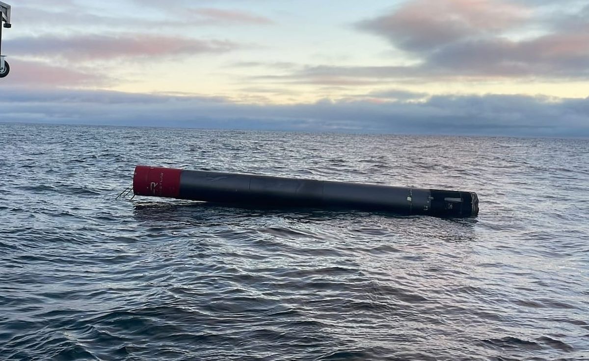 Electron in the ocean after launch. ©Rocket Lab