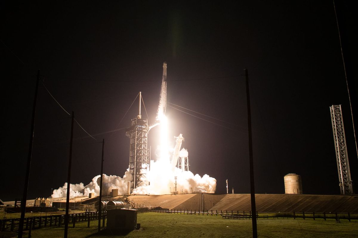Falcon 9 lifting off from Launch Complex 39A for the Crew-8 mission. ©Aubrey Gemignani/NASA