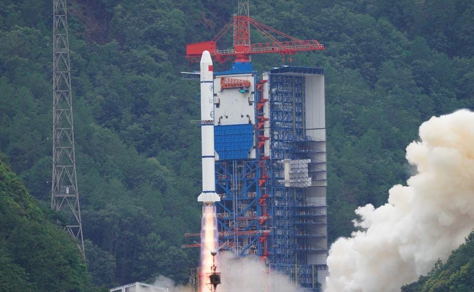 The Long March 2C carrying SVOM lifting off from the Xichang Satellite Launch Center.