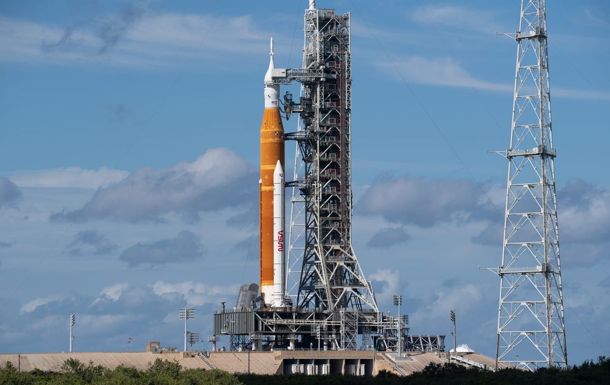 SLS at Launch Complex 39B in November 2022. ©Joel Kowsky/NASA