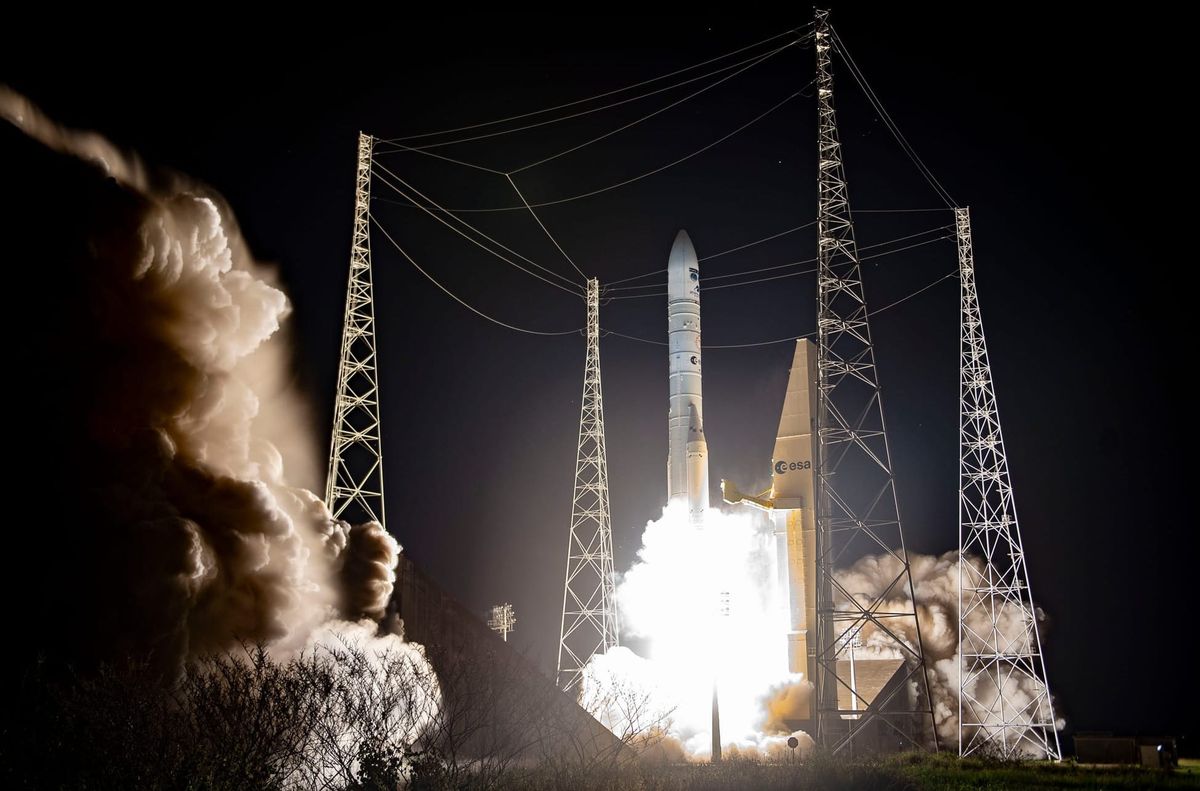 Ariane 6 lifts off carrying MetOp-SG-A1. ©Arianespace/European Space Agency