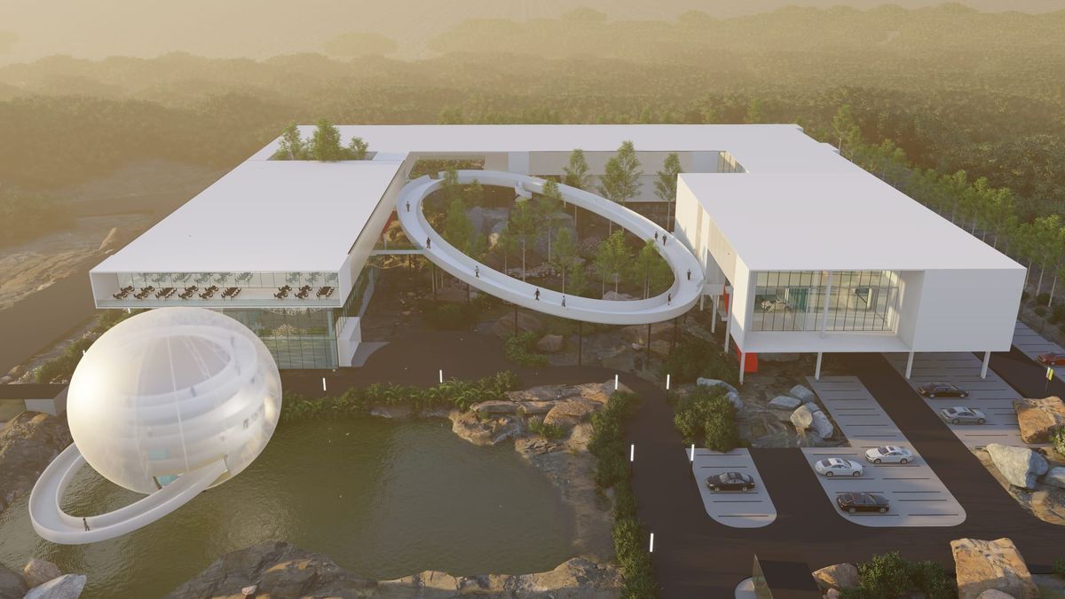 Dhruva Space's upcoming 280,000 sq ft. spacecraft manufacturing facility, currently under construction in Hyderabad