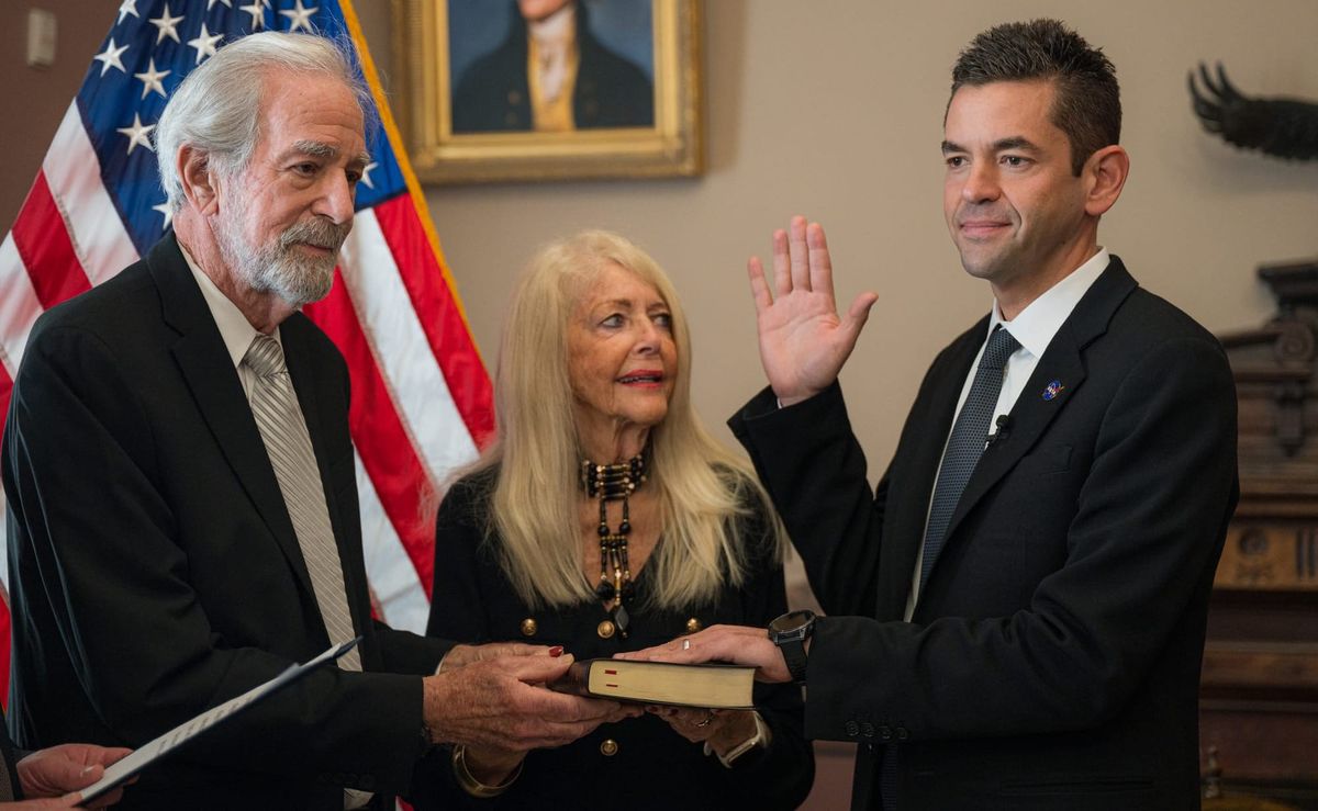 Isaacman being sworn in on December 18th 2025. ©John Kraus/NASA