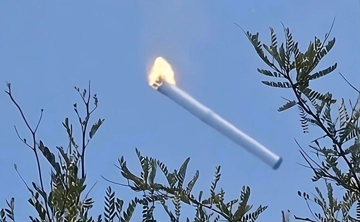 The Tianlong-3 test stage falling back towards Earth. 