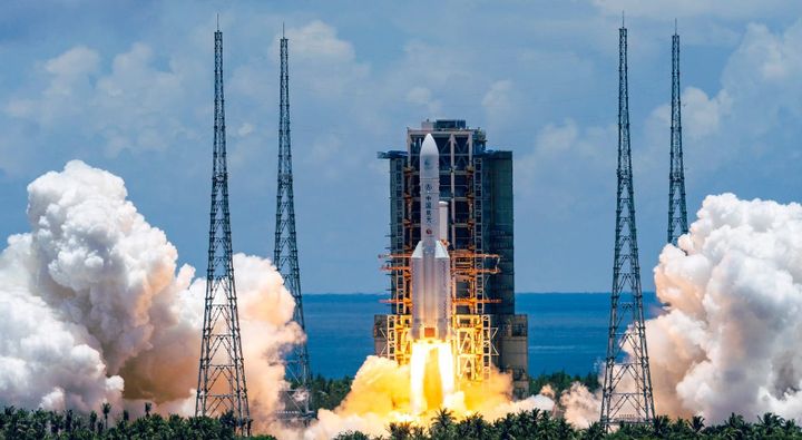 A Long March 5 lifting off from the Wenchang Space Launch Site.