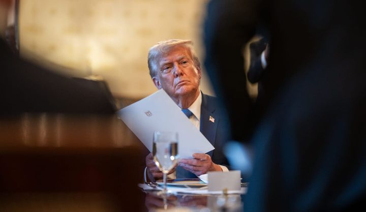 President Trump at a dinner in the Blue Room. ©The White House