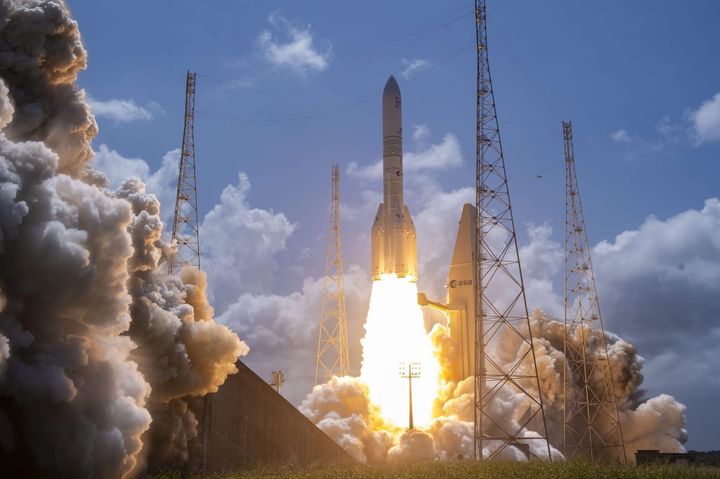 Ariane 6 blasting off from the Guiana Space Centre on February 12th 2026. ©Arianespace/Centre national d'études spatiales
