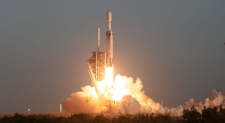 Falcon Heavy lifting off from Launch Complex 39A with the Nancy Grace Roman Space Telescope on August 30th 2026. ©Joel Kowsky/NASA