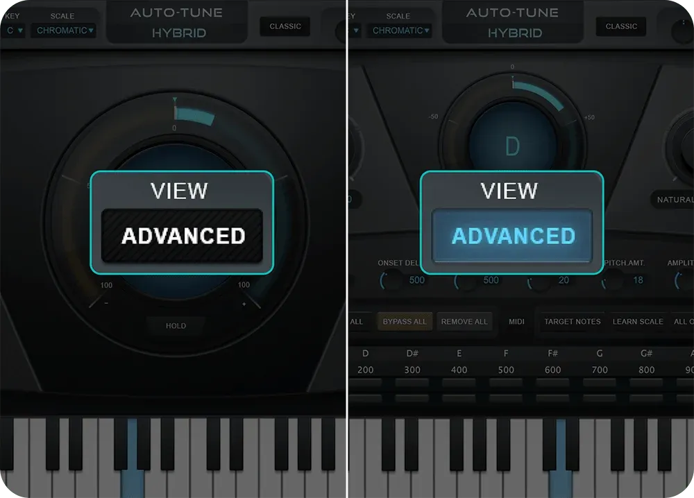 Antares AutoTune Hybrid 官方外掛介面畫面