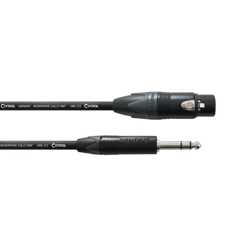 Cordial select CPM FV XLR 母頭轉 6.3 mm TRS 平衡線