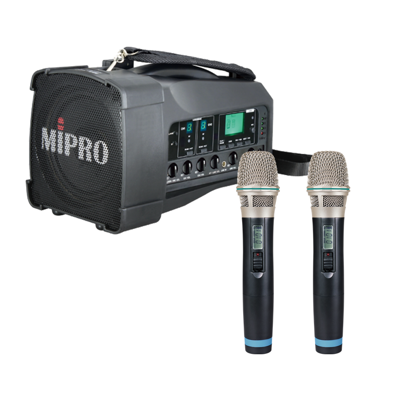 MIPRO MA-100D UHF 雙頻道無線喊話器
