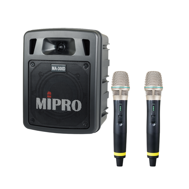 MIPRO MA-300D 5.8GHz 雙頻道手提式無線擴音機