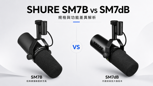 Shure SM7B vs SM7dB 差在哪？要不要多花錢買「內建前級」一次搞懂