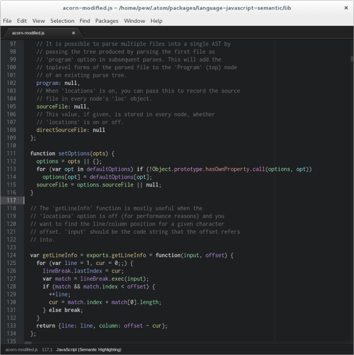 Screenshot with dark theme