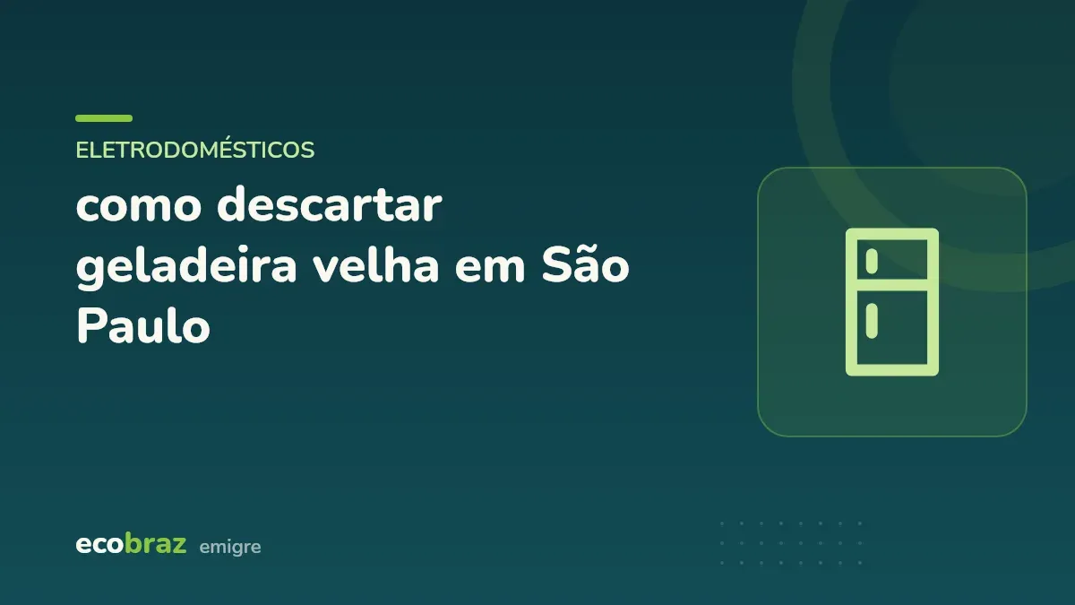 Capa ilustrada: como descartar geladeira velha em São Paulo