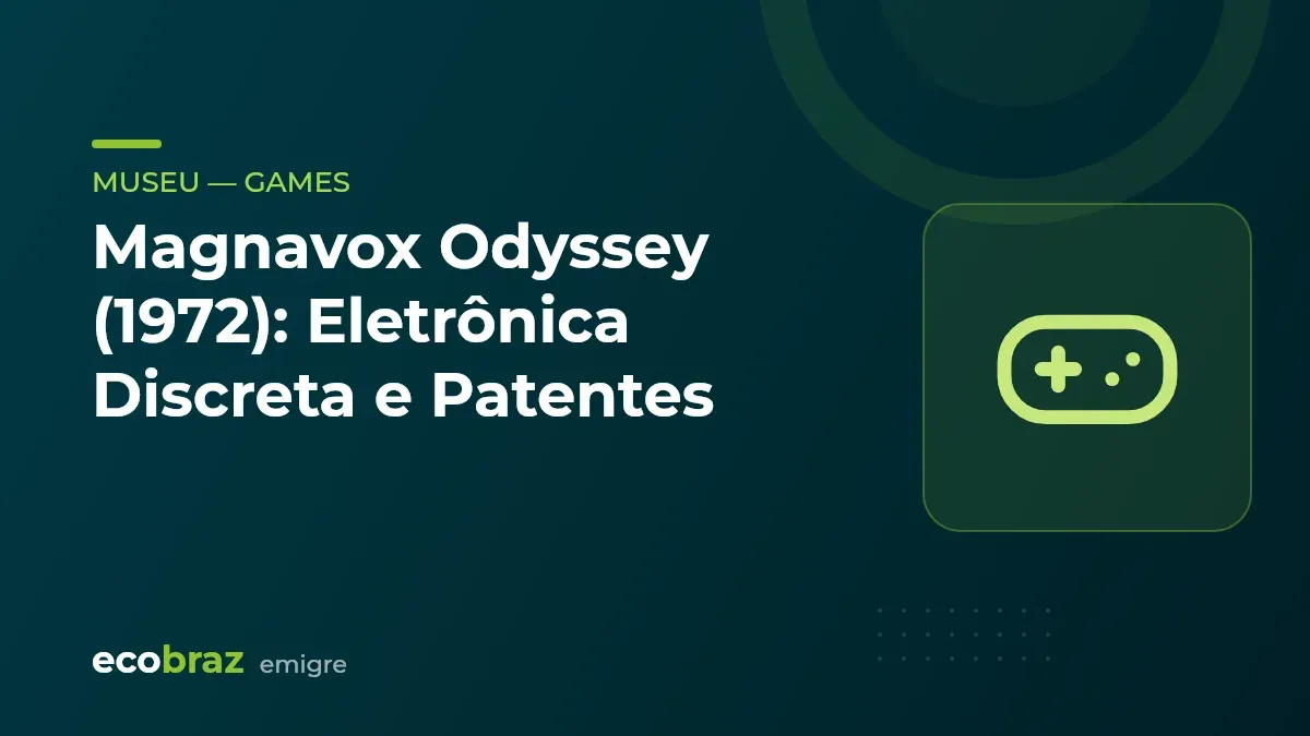Capa ilustrada: Magnavox Odyssey (1972): Eletrônica Discreta e Patentes
