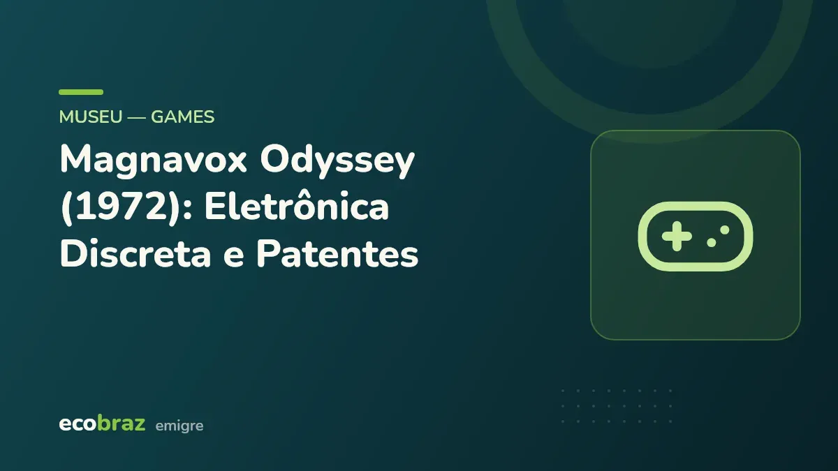 Capa ilustrada: Magnavox Odyssey (1972): Eletrônica Discreta e Patentes