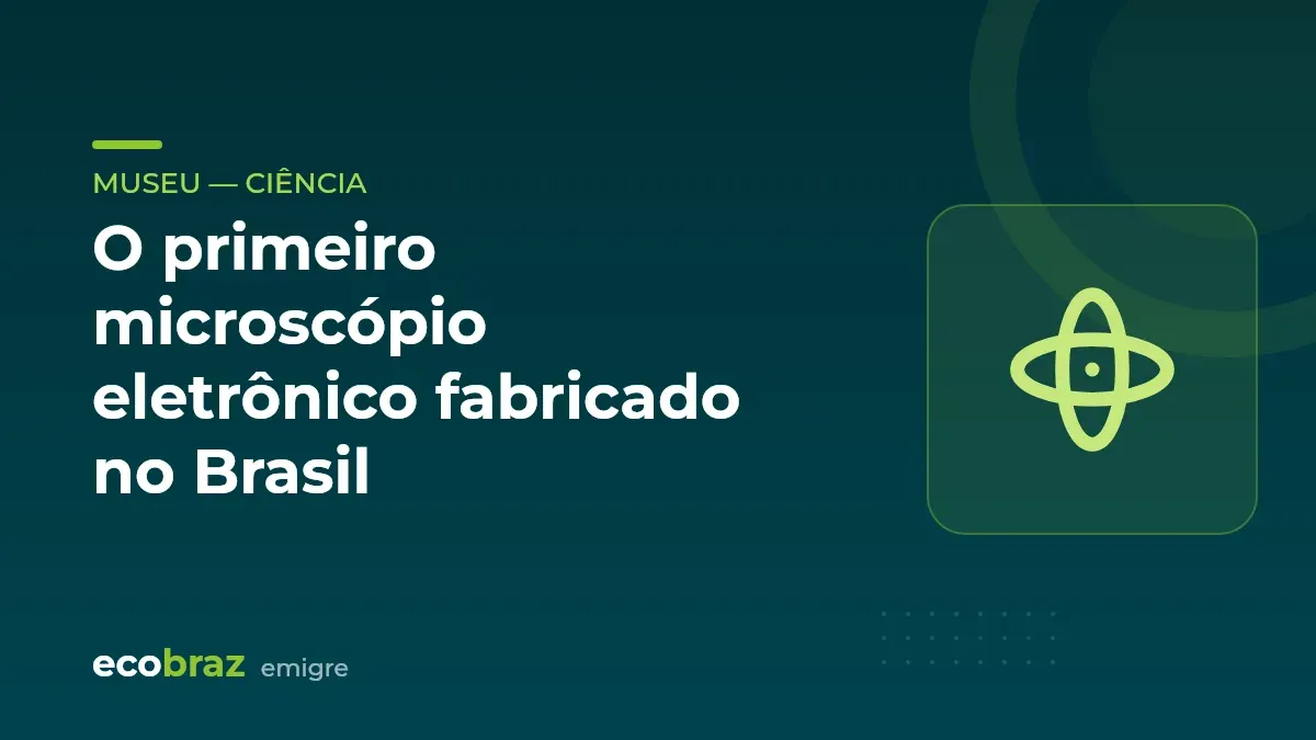 Capa ilustrada: O primeiro microscópio eletrônico fabricado no Brasil