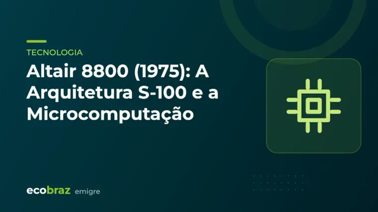 Capa ilustrada: Altair 8800 (1975): A Arquitetura S-100 e a Microcomputação
