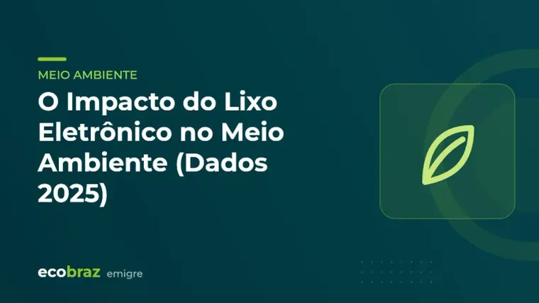 Capa ilustrada: O Impacto do Lixo Eletrônico no Meio Ambiente (Dados 2025)