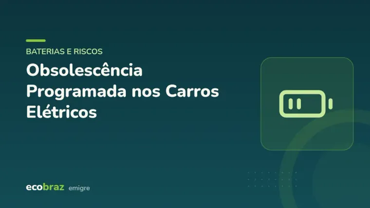 Capa ilustrada: Obsolescência Programada nos Carros Elétricos