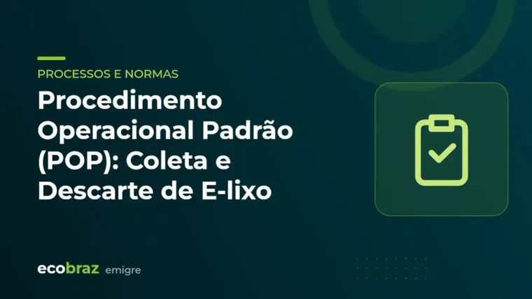 Capa ilustrada: Procedimento Operacional Padrão (POP): Coleta e Descarte de E‑lixo