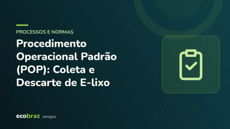 Capa ilustrada: Procedimento Operacional Padrão (POP): Coleta e Descarte de E‑lixo