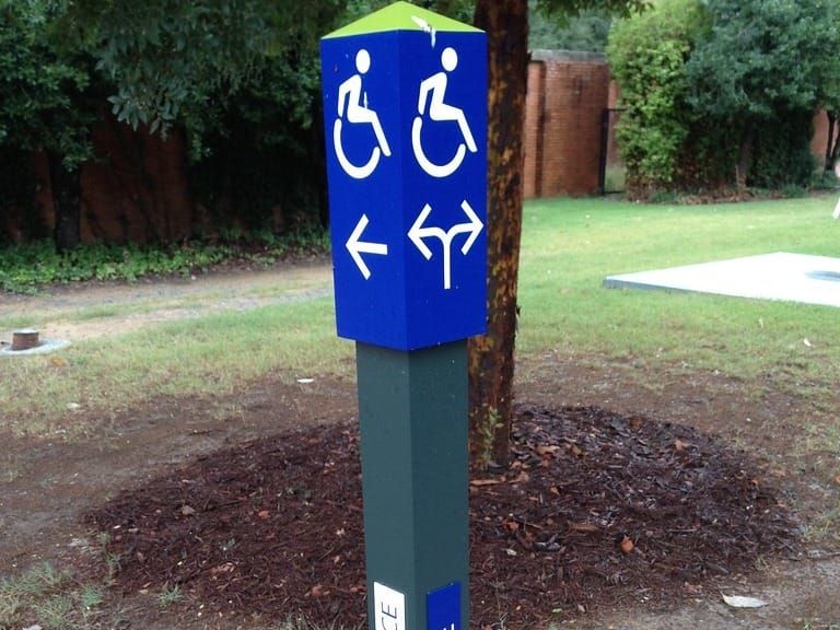 Image: Wheelchair accessible route marker
