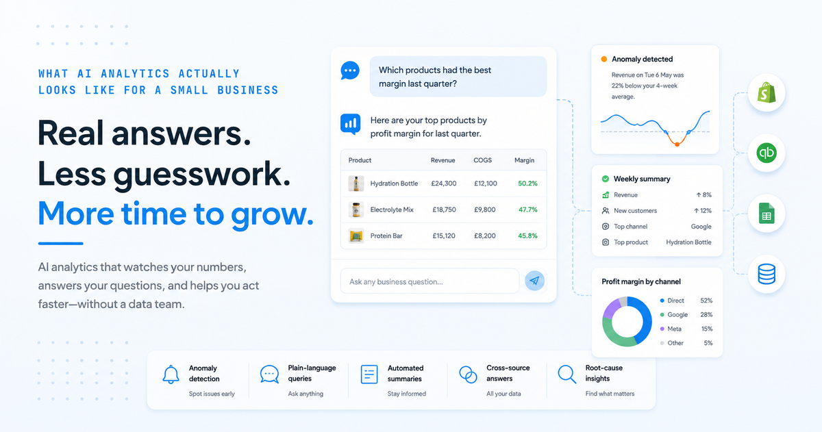 What AI Analytics Actually Looks Like for a Small Business