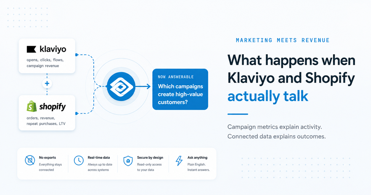 Klaviyo Connection is Live: Bring Your Marketing Data Into the Conversation