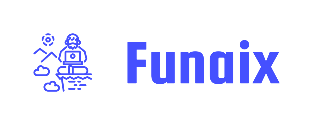 The FunAIx “About” page with a clean white background, bold heading, and logos.
