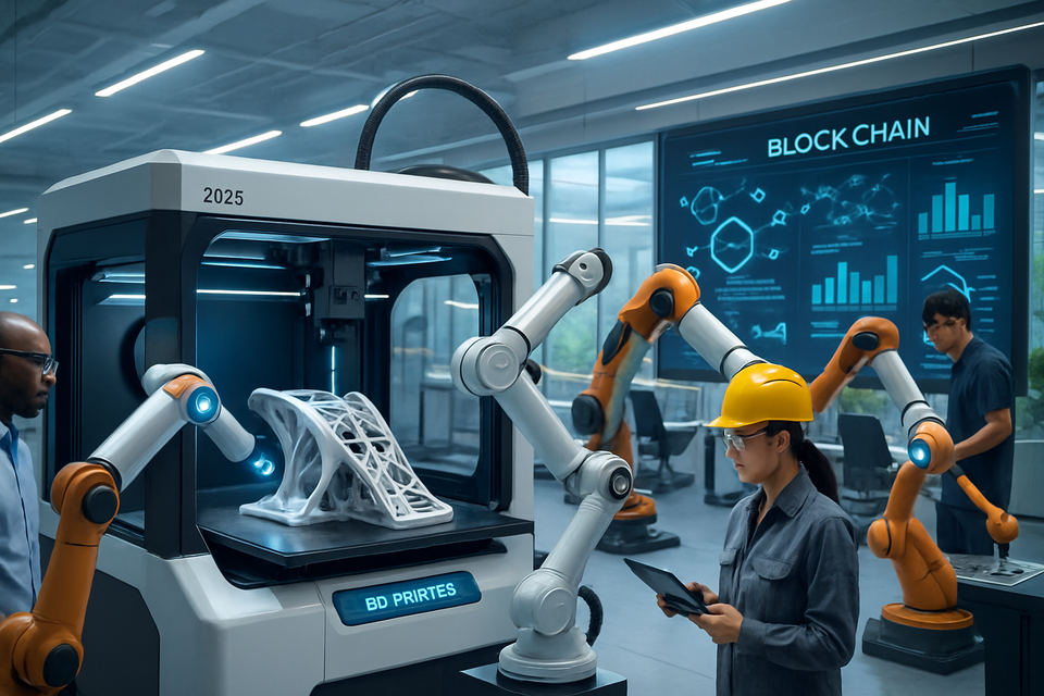 The Dawn of Decentralized Manufacturing: How AI, Blockchain, and 3D Printing Are Reshaping Global Production in 2025