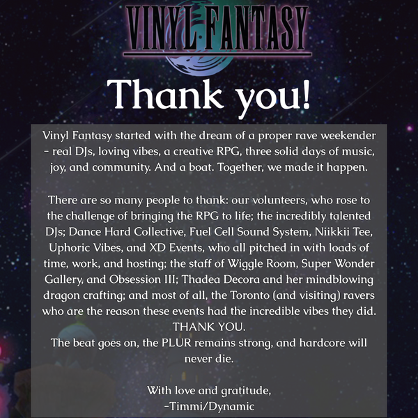 THANK YOU for a magical adventure