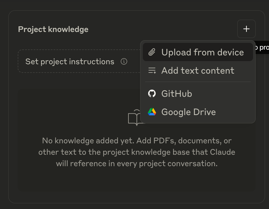 A screenshot of the "Upload from device" link