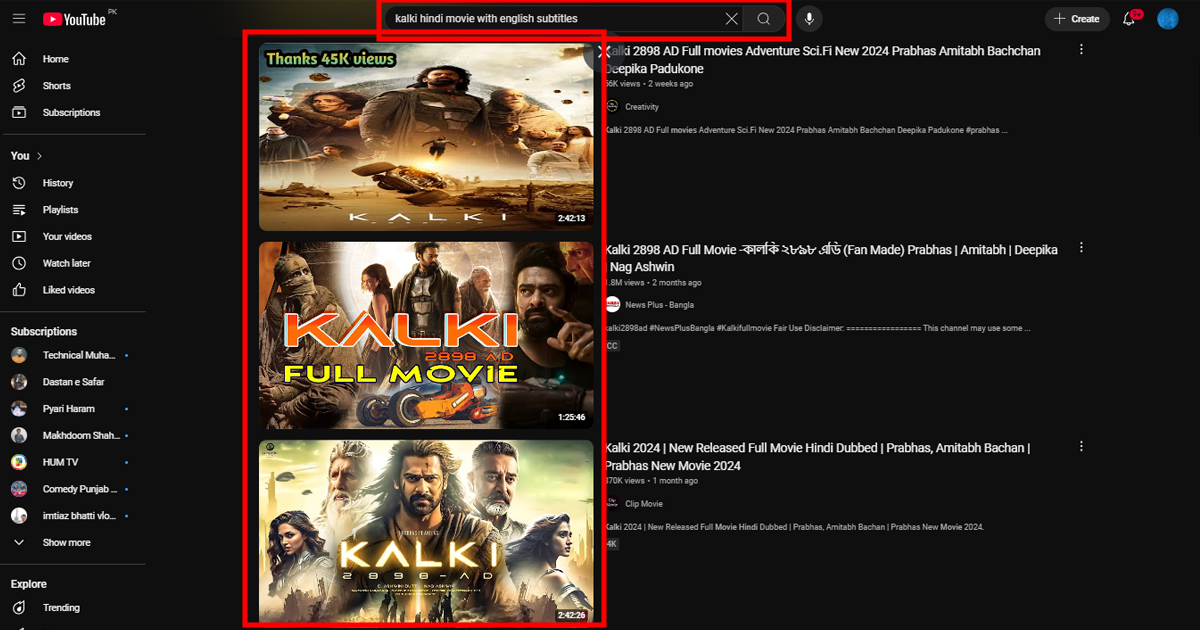 list of hindi movies with english subtitles in youtube
