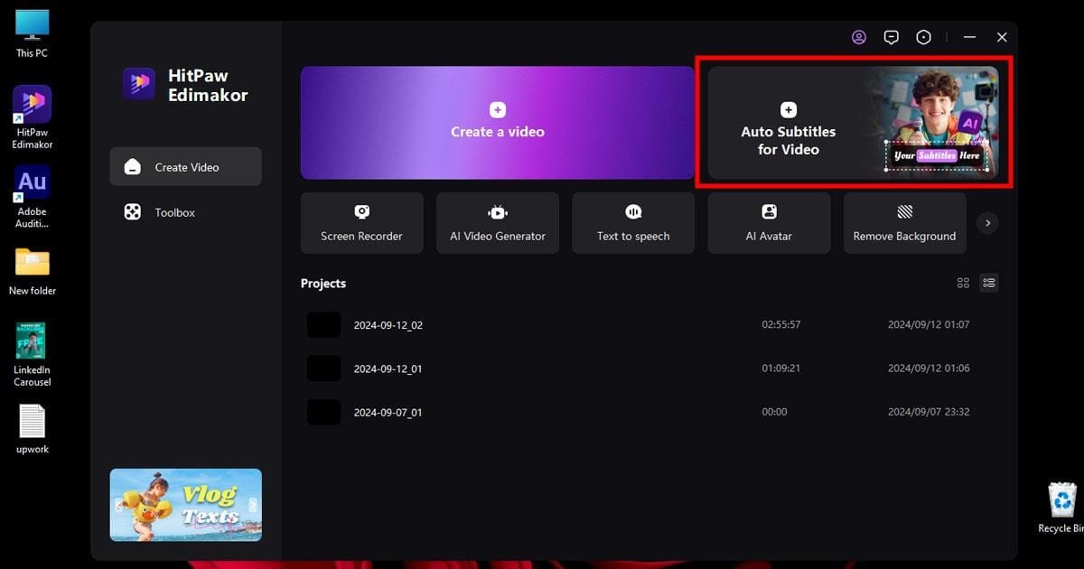 Hitpaw edimakor auto subtitles 