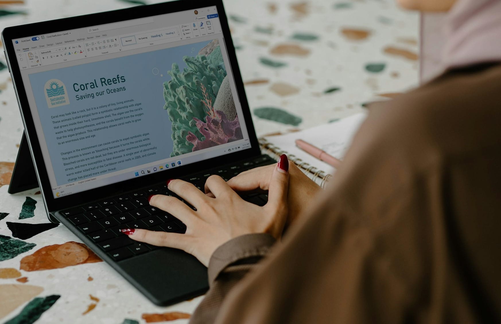 a person using a laptop