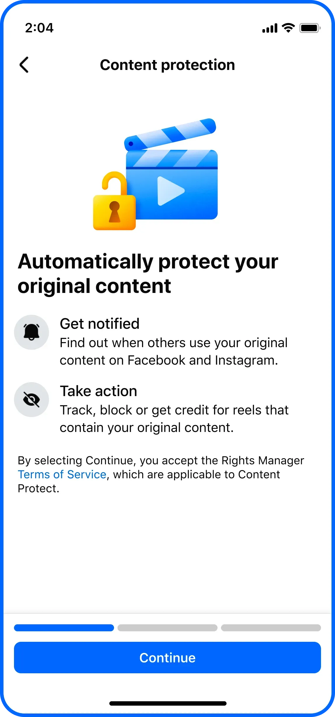 Content protection feature on Facebook