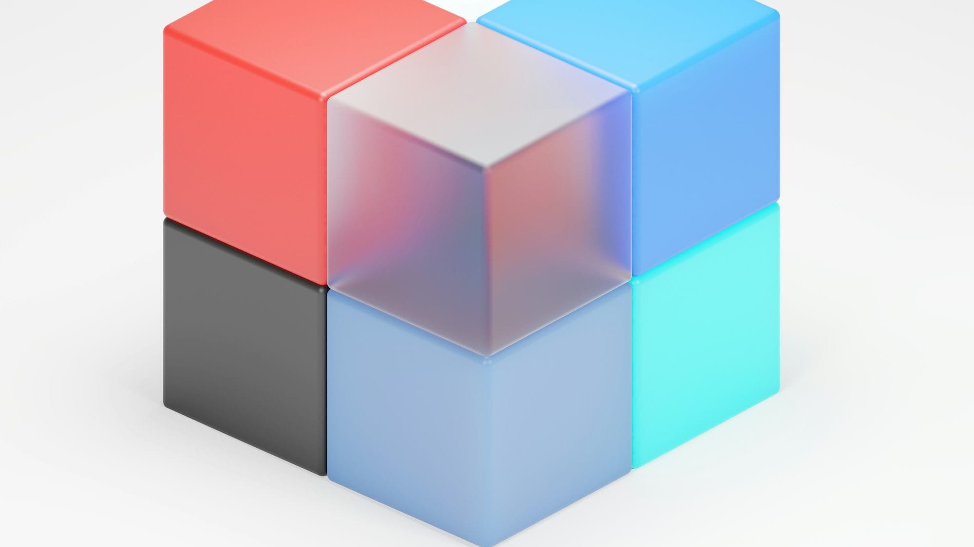 a rubik cube is shown on a white background