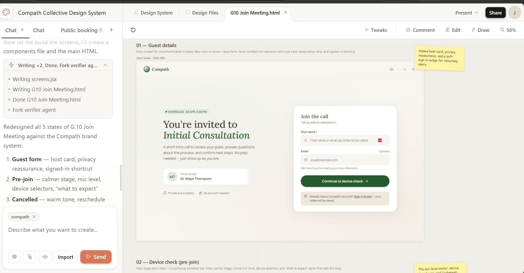 Joey Tran Claude Design dashboard